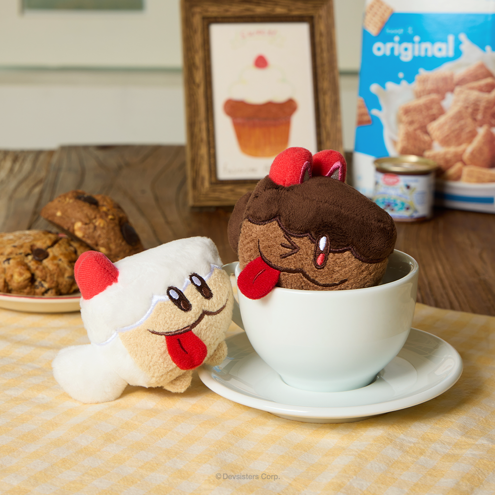 CookieRun Kingdom Cake & Choco Cake Wild Dog Keyring Set (2pcs)