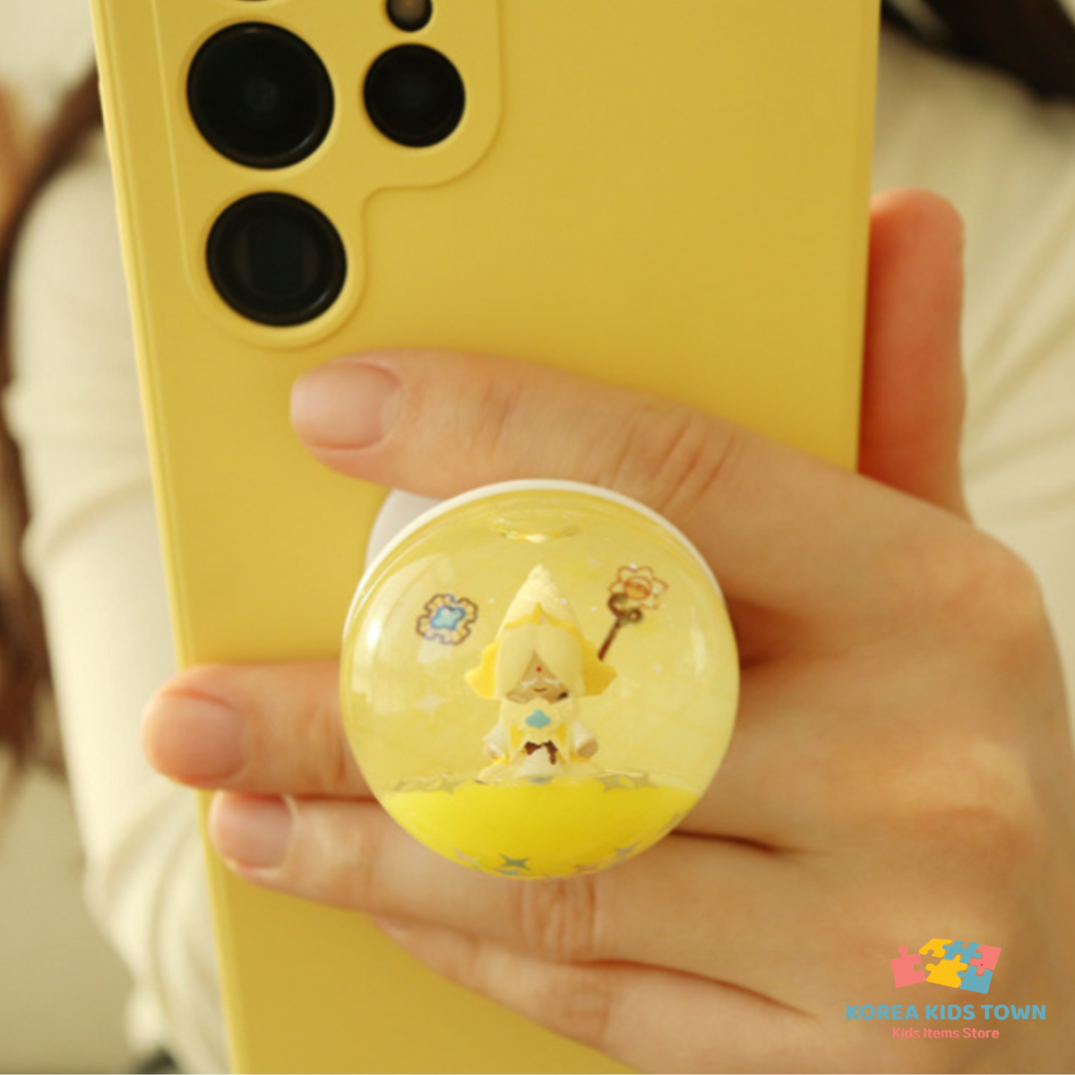 CookieRun Water Ball Smart Tok Phone Grip Griptok Stand Pure Vanilla Sea Fairy