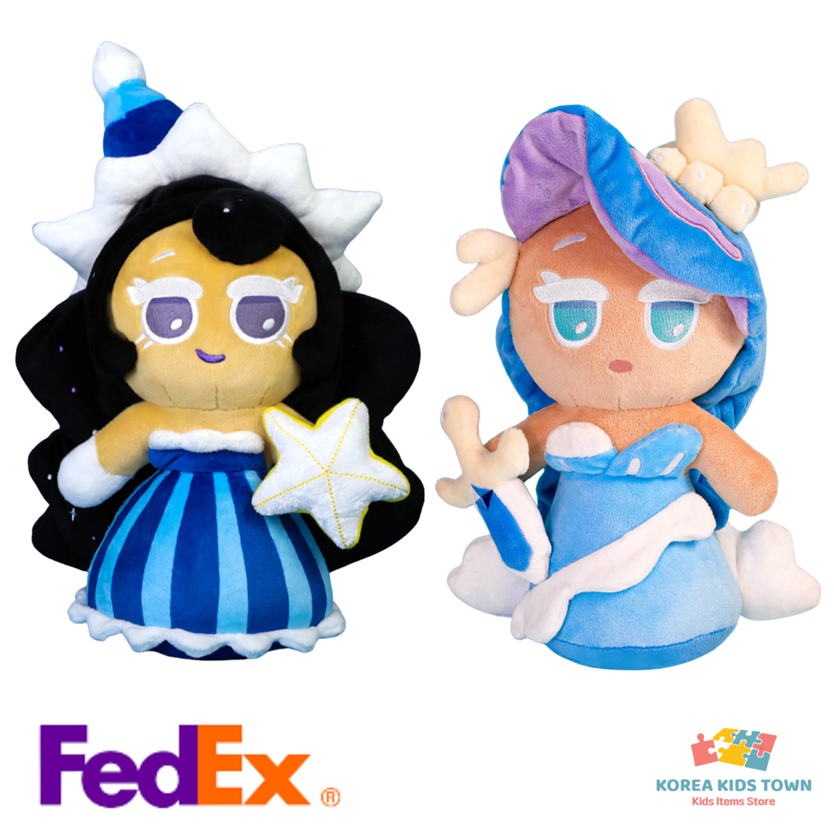 CookieRun Kingdom Sea Fairy Cookie / Moonlight Cookie Plush Doll