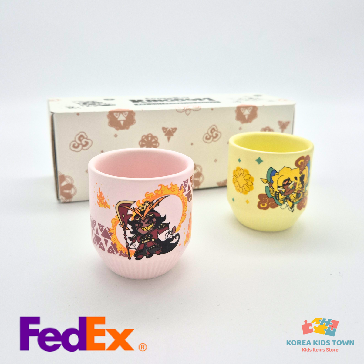 CookieRun Kingdom Burning Spice Cookie, Golden Cheese Cookie Glass Set
