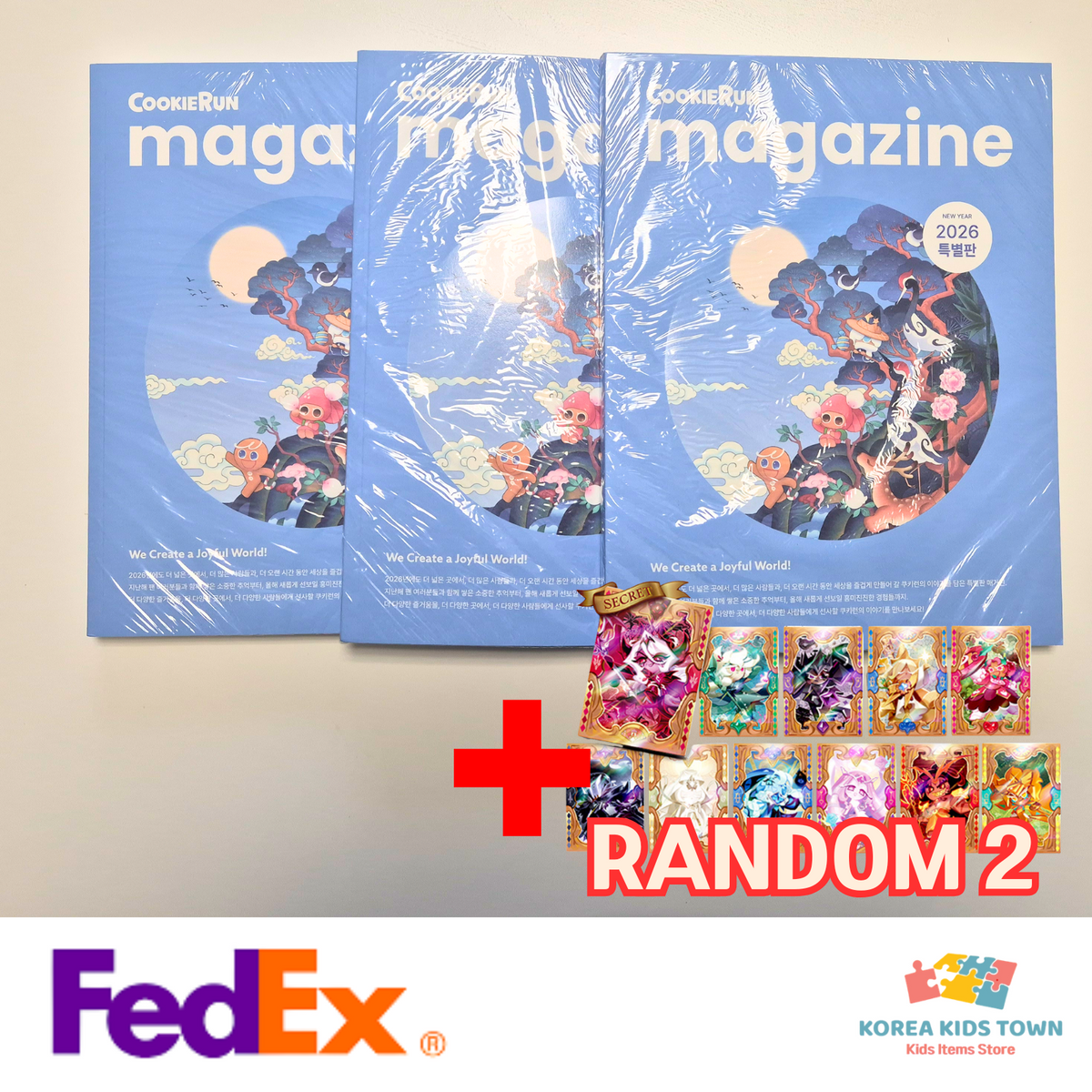 CookieRun Kingdom 2026 Special Magazine + Random Photo Card x 2