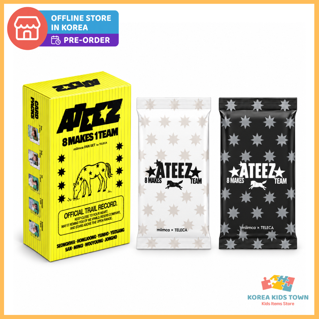 [Pre-Order] ATEEZ MIIMCA x TELECA Official Cards & Merch Fan Set — Ver.1 / Ver.2