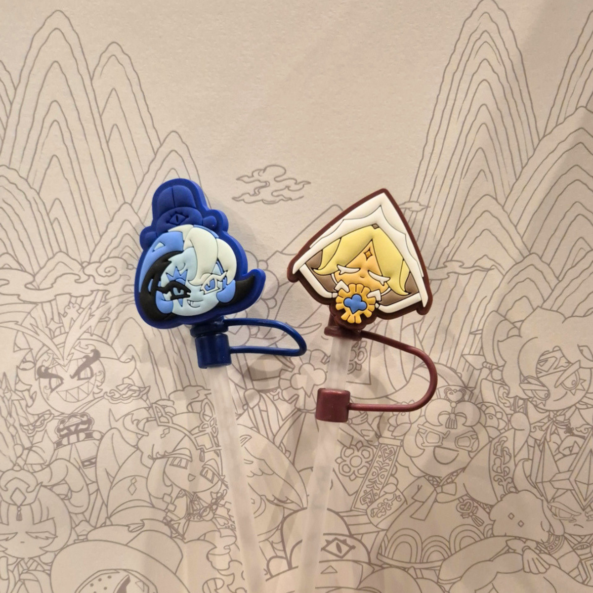 CookieRun Kingdom Art Collabo Straw Cover Cap Dust Proof Silicone Straw Topper