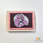 CookieRun Cookie Handmade Leather Embroidered Card Wallet Shadow Milk