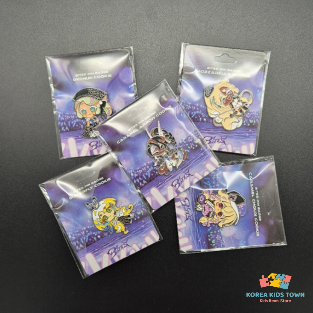CookieRun Bites Collab Pin Badge Metal Brooch Bag Accessory