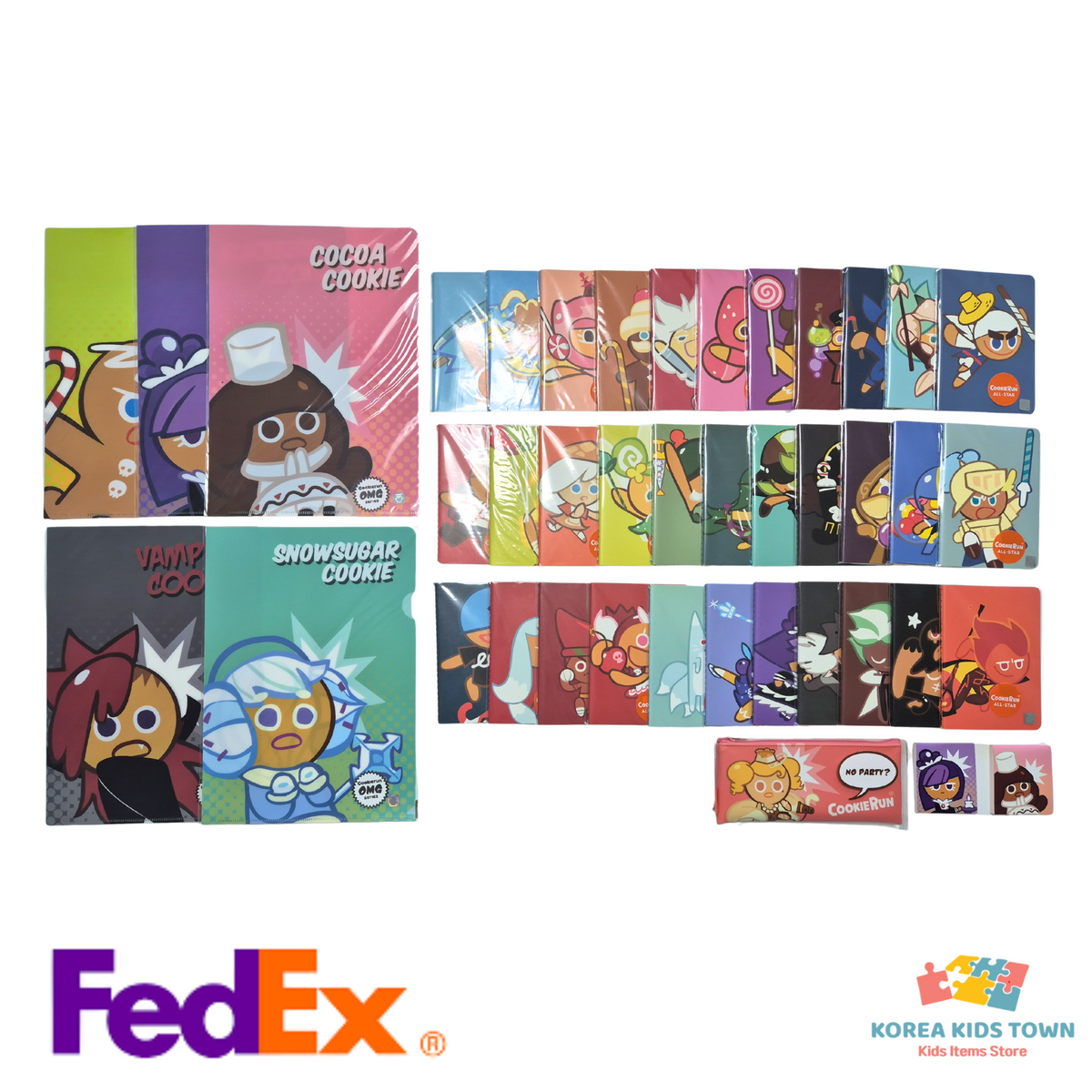CookieRun ALL-STAR Notebook Diary SET + Clear Files + Pencil Case