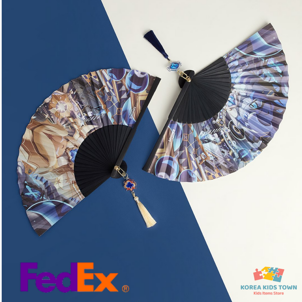 CookieRun Kingdom Hand Fan KOREA (BEAST COOKIE, Shadow Milk)