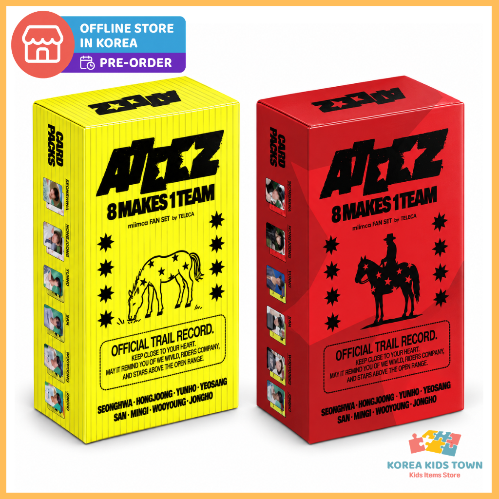[Pre-Order] ATEEZ MIIMCA x TELECA Official Cards & Merch Fan Set — Ver.1 / Ver.2
