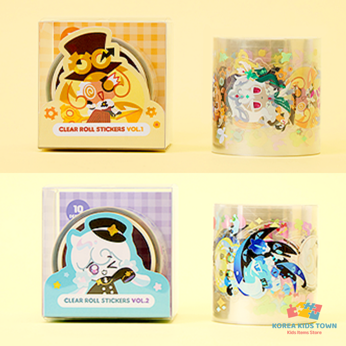 CookieRun Clear Roll Sticker Choice Type A, B / Transparent Decorative Sticker