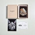 CookieRun Cookie Handmade Leather Embroidered Card Wallet Shadow Milk