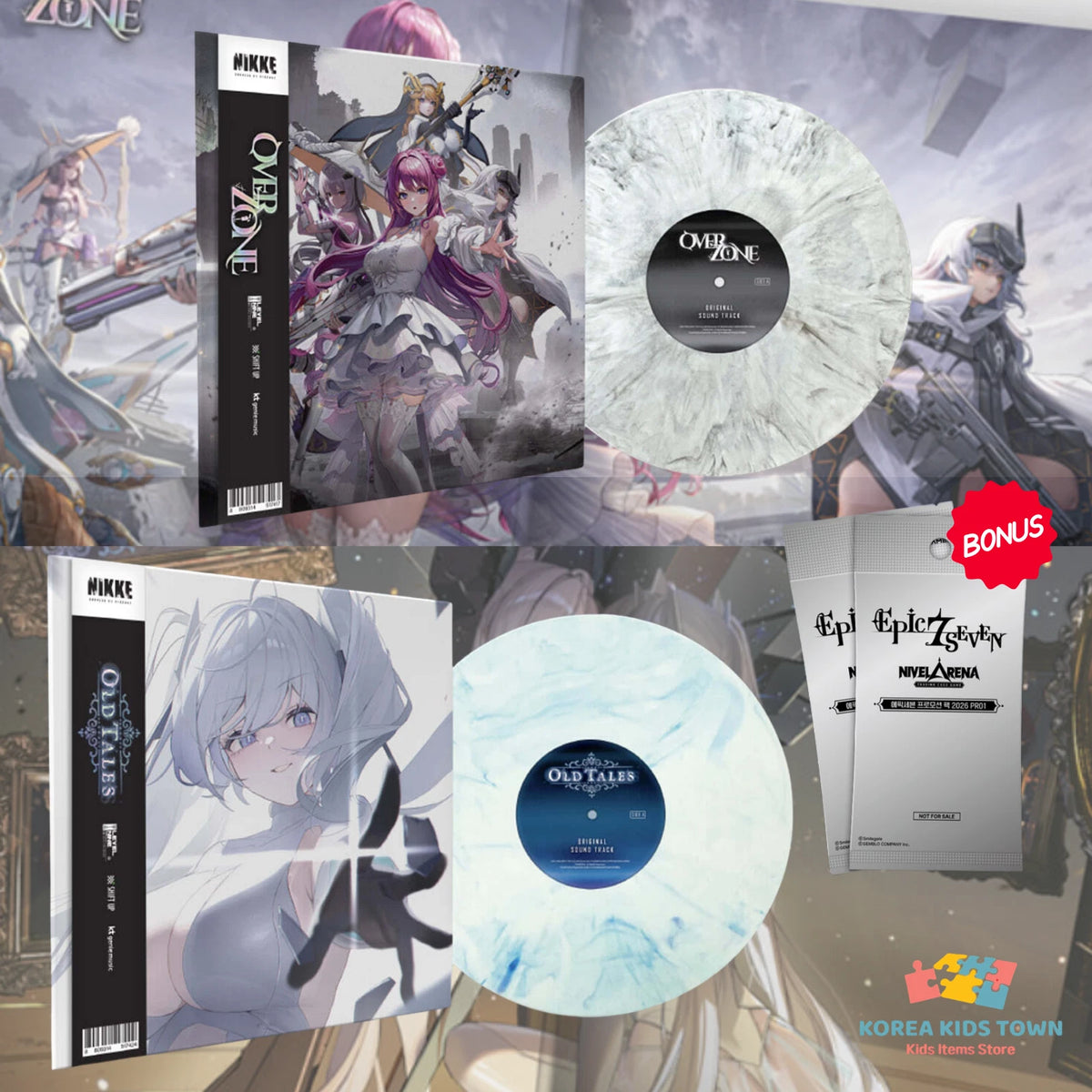NIKKE OST LEVEL NINE Marbled Vinyl — Over Zone / Old Tales — image 4